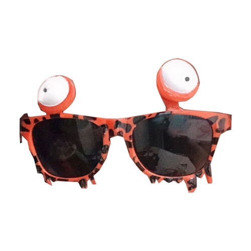 Halloween-briller, græskar, edderkoppespind, øjeæble, design 1