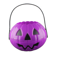 Halloween pumpkin candy bucket purple reusable 1 piece