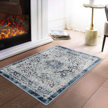 All Season Door Mat Blue Floral 2' x 3'