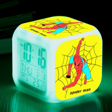 Detský LED budík so Spider-Manom, teplomerom a...