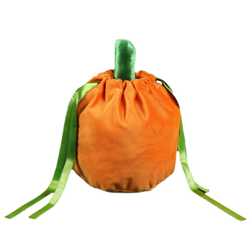 Halloween-godispåsar i sammet med pumpamotiv, 2 st 2