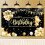 Birthday Backdrop Banner Black and Gold 8ft x 4ft 1