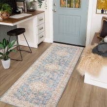Harperlare Runner Rug Vintage Floral Blue 2' x 6'