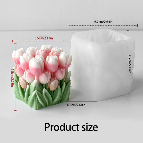 Moules en Silicone pour Bouquets de fleurs cubiques, résistants 2