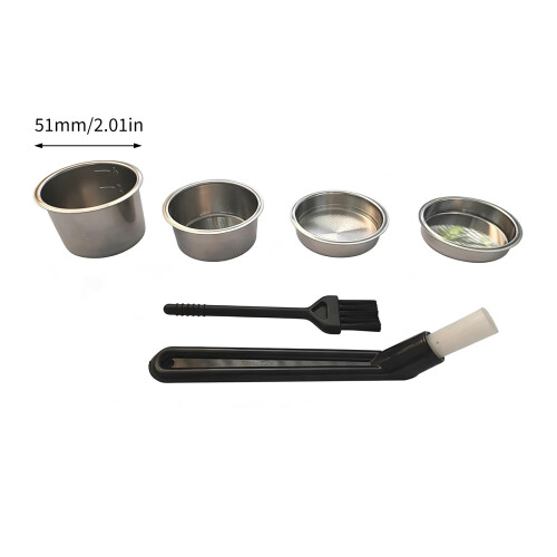 51mm Espresso Filter Basket Stainless Steel Coffee Machine 2