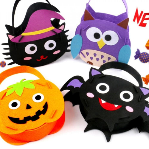 Halloween pumpkin candy bag for kids, 1 piece 1