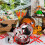Halloween-set med blodtryckta pappersmuggar och tallrikar 5