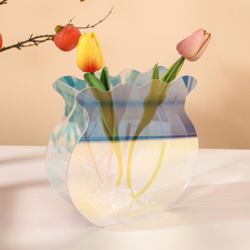 Modern Acrylic Fish Tanks Vases Clear Flower Container-Clear 2