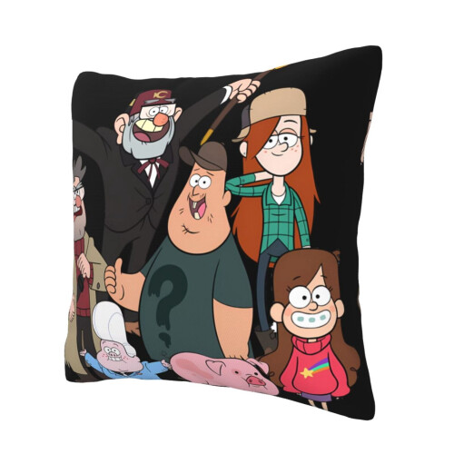 Capa de almofada decorativa Gravity Falls, macia, 45x45 cm (18x18 polegadas) 2