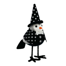 Păpușă de pluș vrăjitoare cu ornament de pasăre de Halloween, 3D, 1 bucată