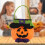 Halloweenpumpa godispåsar set med 2 i flanell 1