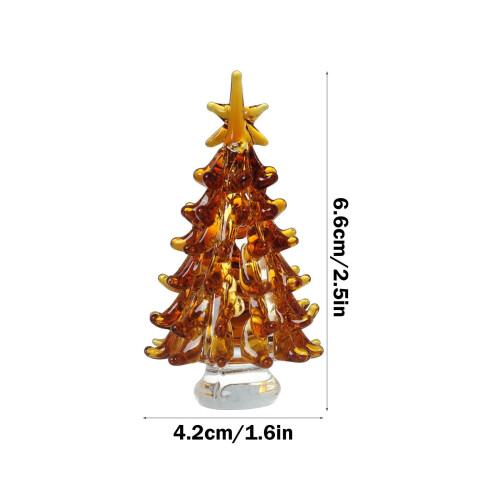 Brown Glass Mini Christmas Tree Ornament 6 cm 1