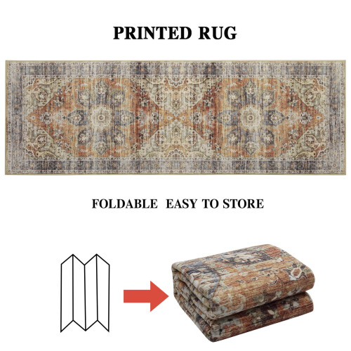 Harperlare Persian hallway rug 2 ft x 6 ft brown 2