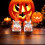 Halloween-karkkipussi, kangaskassi, kurpitsa, lapsille, 2 kpl 5