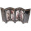 Chinese lacquer folding screen 6-panel antique mini 2