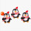 Penguin Santa lollipop decorations black 50 pcs 3