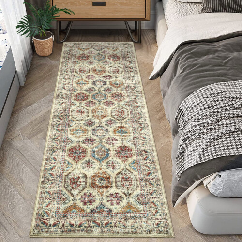 Oriental Vintage Runner Rug Non-Slip 2 ft x 6 ft 1