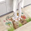 Spring Bunny Floral Kitchen Mat Non-Slip Washable 4