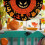 Halloween-flagg i vifteform, 45 x 90 cm, polyester 5