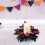 Halloween artificial rose candle ring wreath black maple 4