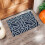 Vaskbar Retro Lattice dørmåtte sort 50x80cm 4