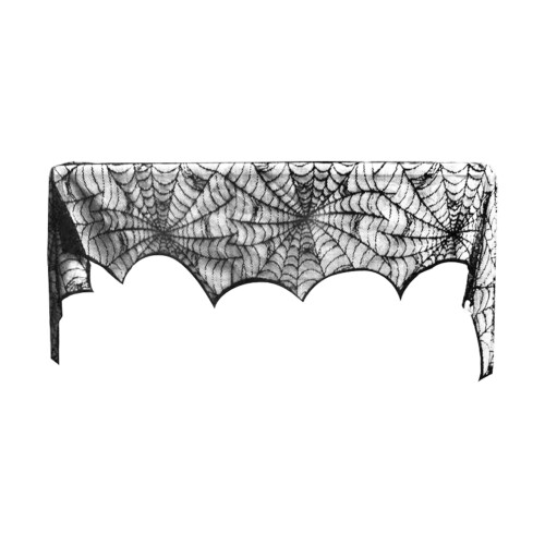 Honeeladyy Halloween black lace spiderweb tablecloth 2