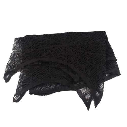 Honeeladyy Halloween black lace spiderweb tablecloth 1
