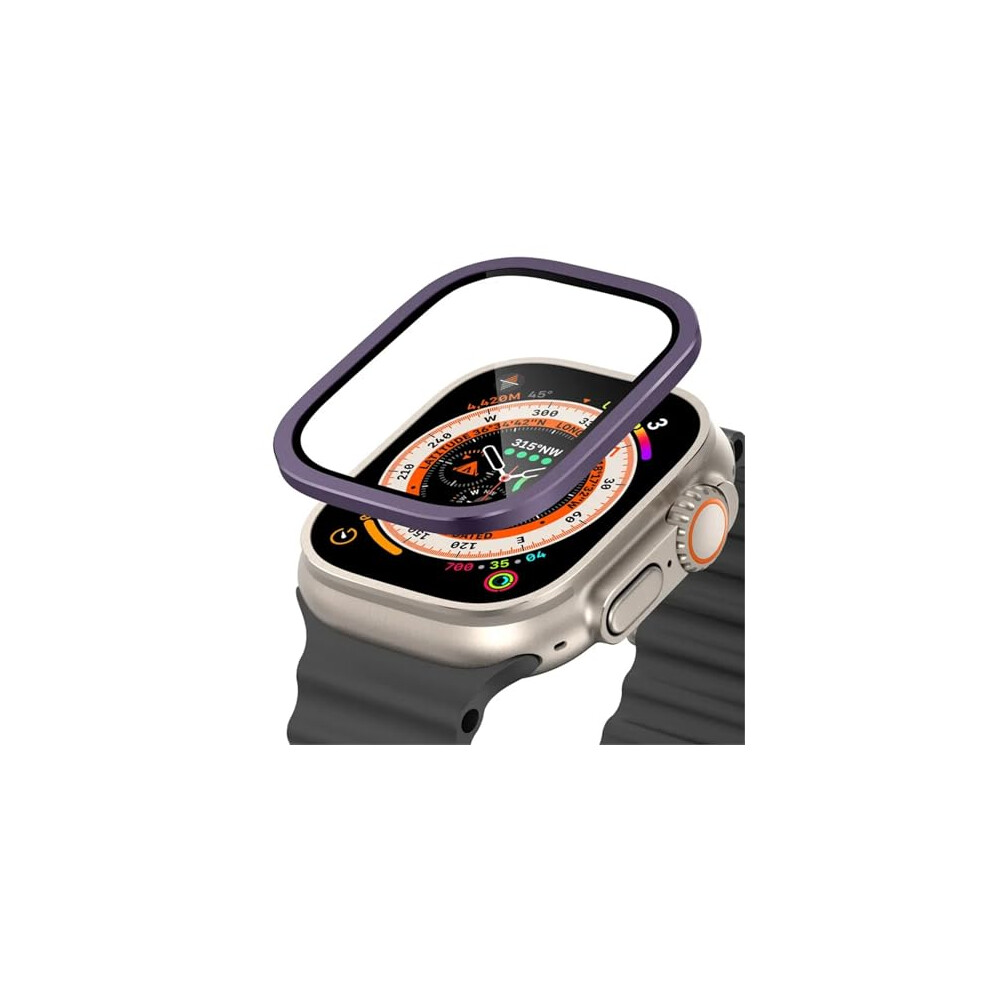 Screen Protector And Case Bundle For Apple Watch Ultra 49Mm, ScratchâProof Tempered Glass With Strap, Purple 9330225826842