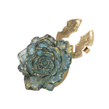 Stylish Floral Accent Cufflinks Add Elegant To Suits-dark blue
