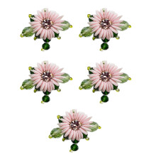5 Stück künstliche Blumencluster aus Kunststoff,-Rosa