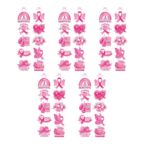 DIY Roze Bewustzijn Deur Decors Set-5 paar