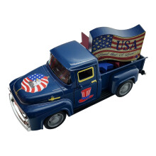 4 juli Patriottische vrachtwagendecoratie Amerikaans-Blauw