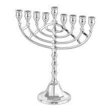 9 Tak Chanoeka Menorah Joodse Kandelaars Metalen Menorah-zilver