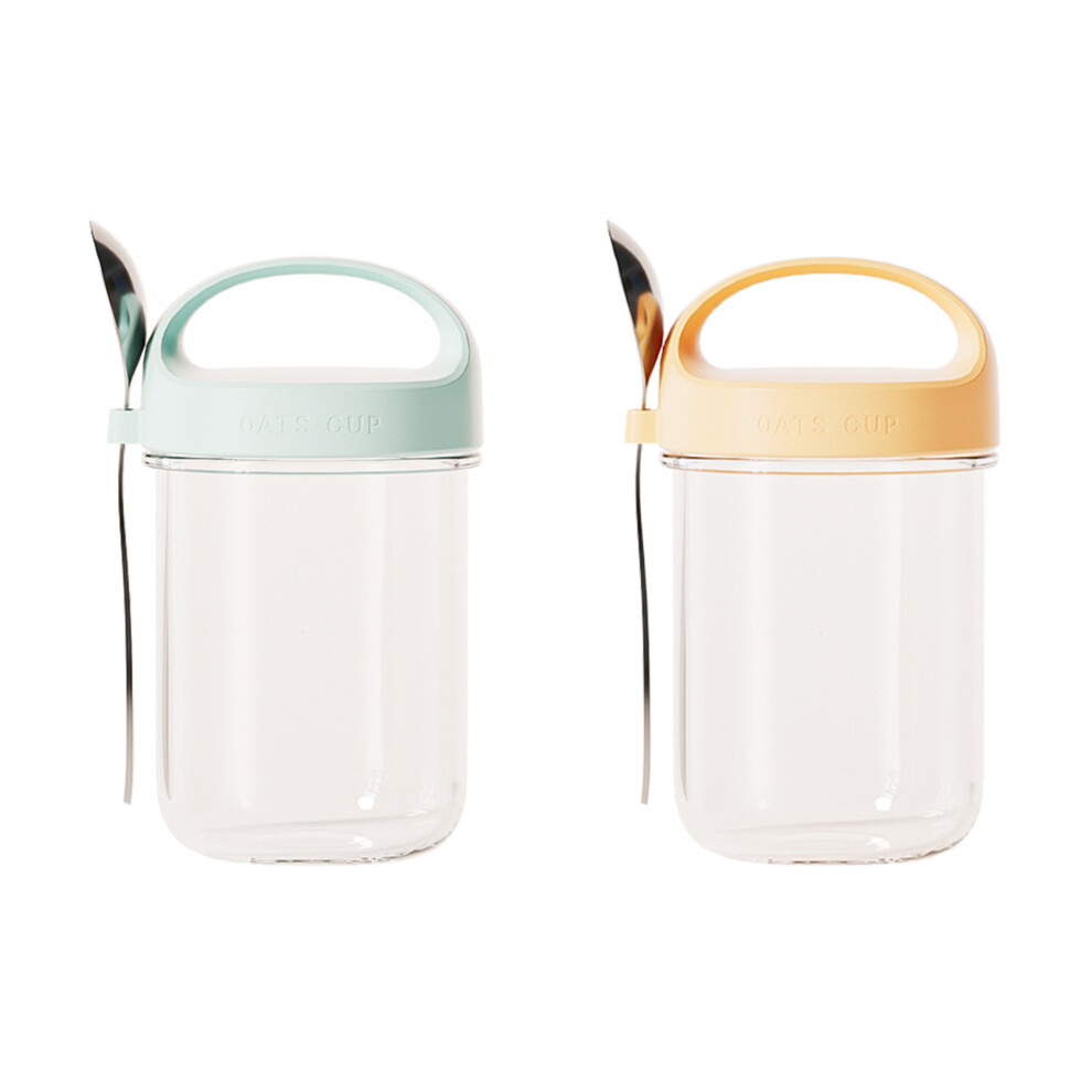 Breakfast Cup With Carrying Handle And Spoon Leakproof Glass-2 7627001506749
