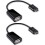 Micro USB OTG Adapter Cable 2 Pack,  Speed Data Transfer, Plug and Play for Android and Tablet (Black) 1