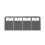 Garden Metal 4 Bin Storage Shed Garbage Can Storage, Grey 4