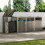 Garden Metal 4 Bin Storage Shed Garbage Can Storage, Grey 1