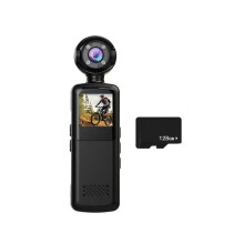 Bärbar Kamera med 128 GB TF-Kort 1080P WiFi-Sportkamera 1,3 Tums Digital Videoinspelare Infraröd BodyCam-Videokamera