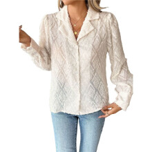 Women'S Long Sleeve Button Down Shirts Light-Weight Button Shirt Apricot S