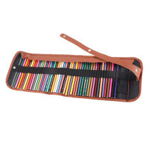 Criações vibrantes em qualquer lugar: Conjunto de lápis de cor com estojo de lona e mina macia para liberdade artística incomparável.