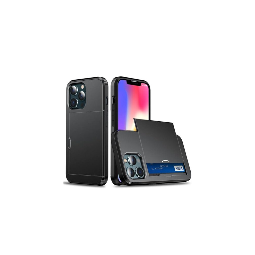 Clear Shockproof Card Holder Case For Iphone 14 With Slim Tpu Antiyellow Design And Precise Cutouts 9330225827191