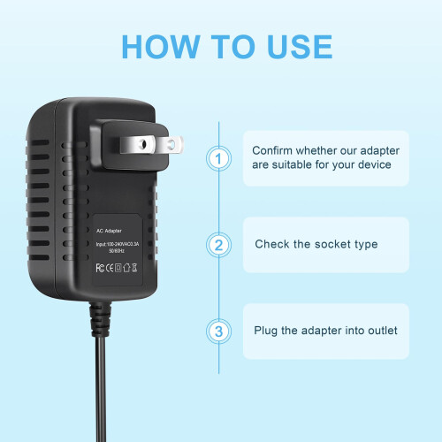 12V DC Power Supply Adapter for Arturia KeyStep Pro 37 49 61 Keyboard Controller, Stable Output Performance 1
