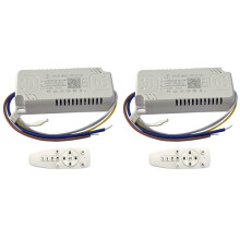 2X App-Gesteuerter LED-Treiber 2,4 GHz Fernbedienung Intelligenter Transformator Dimmbarer Farbwechsel-Kronleuchter (50-70 W) X2 140 W