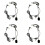 4X Intercom Headset Football Referee Judger Arbitration Referee Bicycle Conference Earpiece Earphone for V6 V4 1