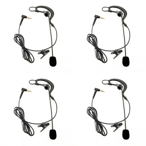 4X Intercom Headset Football Referee Judger Arbitration Referee Bicycle Conference Earpiece Earphone for V6 V4