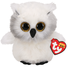 TY Beanie Boos Collection Austin the White Owl 15cm Soft Plush Toy