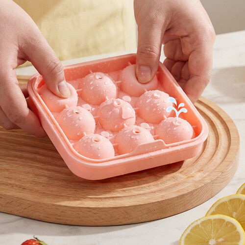 Fußball-Eiswürfelbereiter aus lebensmittelechtem Silikon,-Grün 4 1