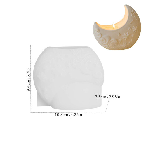 Moules en Silicone en forme de lune, moule polyvalent en 2