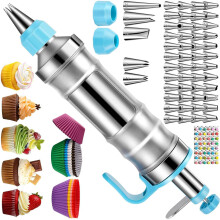 164-teiliges Back-Dekorationsset mit Spitze für Desserts zu-Blau