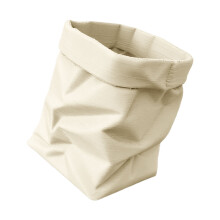 Sac en papier froissé créatif en forme de tasse à crayons,-Blanc